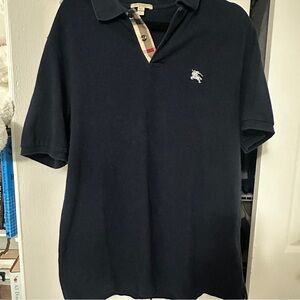 Burberry Black Polo Shirt Classic Piqué Knit